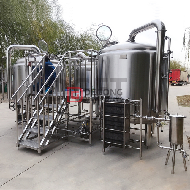 Attrezzatura per birreria per birra in acciaio inossidabile 2000L con tre navi fabbrica di birra riscaldata a vapore con agitatore di fondo per la Svezia