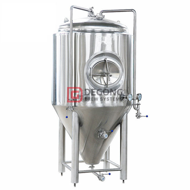 Unitank manuale per nave da fermentazione da 300 litri con doppio rivestimento per birra artigianale Popolarità globale