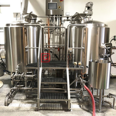 Attrezzatura per la produzione di birra artigianale artigianale a 2 navi automatizzata da 1000 litri in vendita